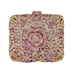 Bolsa de cristal nova flor diamante conjunto jantar saco banquete festa oco diamante embreagem bolsa feminina