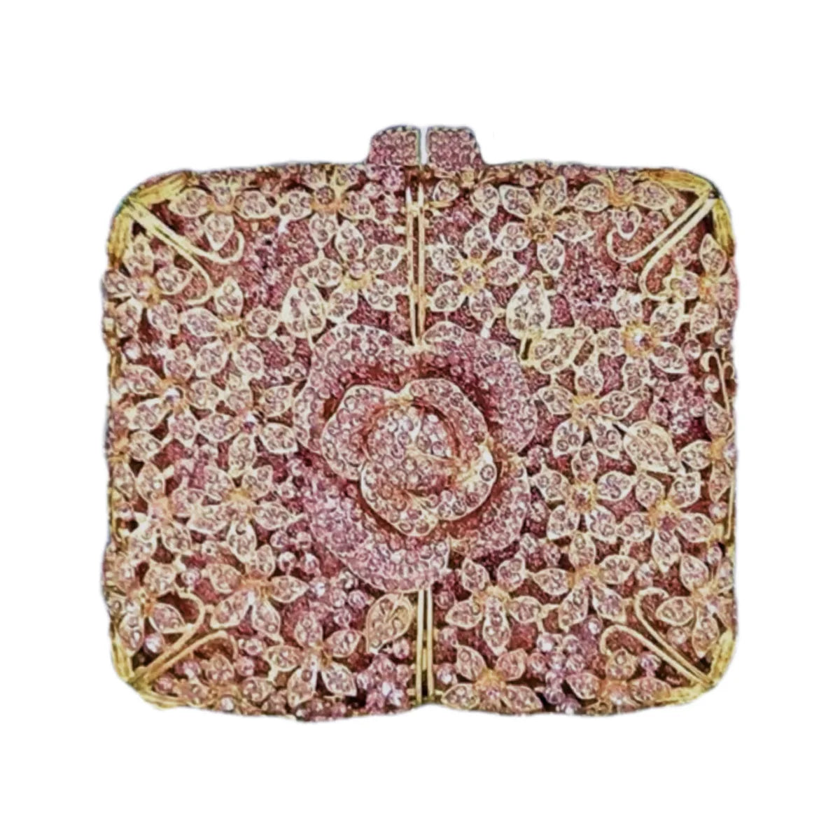 Bolsa de cristal nova flor diamante conjunto jantar saco banquete festa oco diamante embreagem bolsa feminina