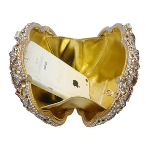 Bolsa de noite de casamento feminina de cristal brilhante em forma de girassol de luxo mais vendida.