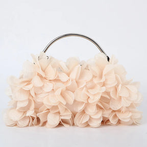 Flor noite bolsa de embreagem estilo doce floral casamento romântico nupcial bolsa alça metal banquete jantar vestido sacos com corrente