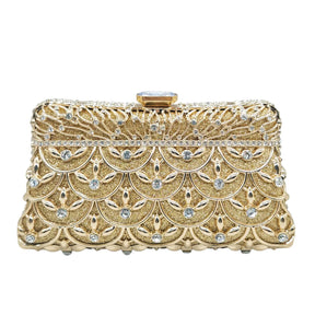 Cristal strass strass vestido de noite bolsa, alta qualidade, ouro metal embreagem saco, diamante embreagem bolsa, cadeia ombro saco