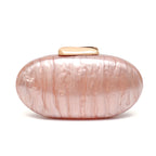 Sc marca de luxo elegante acrílico ímã fechamento embreagem bolsa em forma oval se encaixa celular design chique noiva bolsa casamento festa