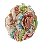 Boutique de fgg feminino flor colorida sacos de noite e embreagens nupcial strass bolsas festa casamento minaudiere bolsa embreagem