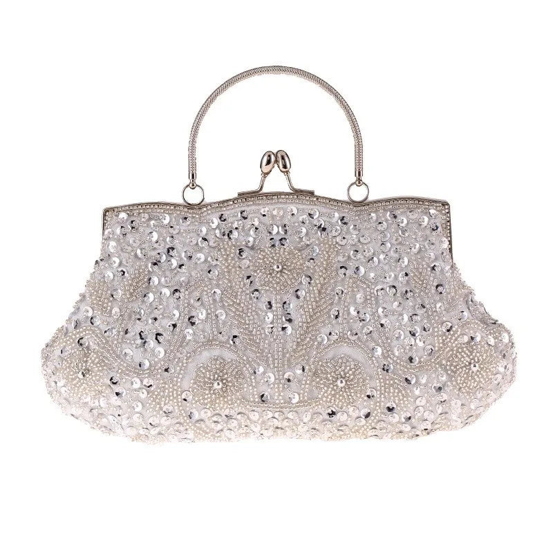 Bolsa de design de lantejoulas para mulheres, grande capacidade, portátil, frisada, bolsa de casamento, acessórios de moda