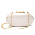 Sc marca de luxo elegante acrílico ímã fechamento embreagem bolsa em forma oval se encaixa celular design chique noiva bolsa casamento festa