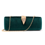 Sacos de embreagem veludo aleta design sacos noite folha metal corrente ombro bolsas glitter senhoras menina evento bolsa