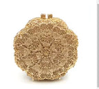 Xiyuan flor cristal embreagens mulheres sacos de noite metal caso duro casamento minaudiere embreagem festa nupcial strass bolsas