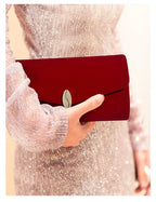 Bolsa quadrada do vintage de veludo para casamento nupcial, garras banquete vermelho, sacos de ombro, envelope azul Prom, novo, 2023