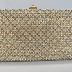Bolsa de noite de cristal artesanal Bolsas de noite de embreagem de cristal dourado