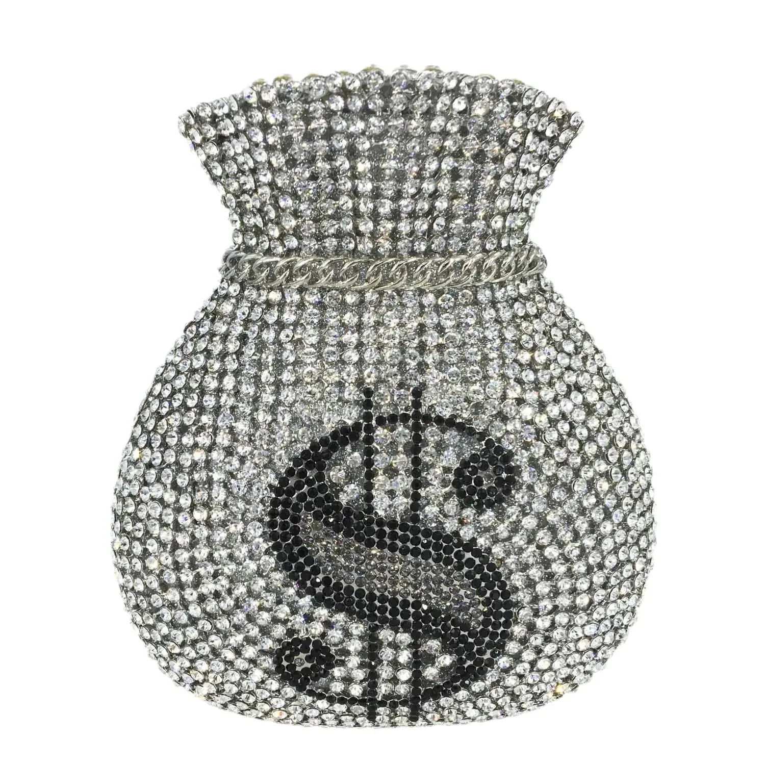 Bouotique de fgg (em estoque) dólares dinheiro bolsa de embreagem feminina cristal bolsas noite festa casamento cocktail minaudiere bolsas