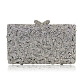Diamante vazio metal cristal jantar saco diamante embreagem diamante brilhante cristal-incrustado noite saco de embreagem cartera de fiesta