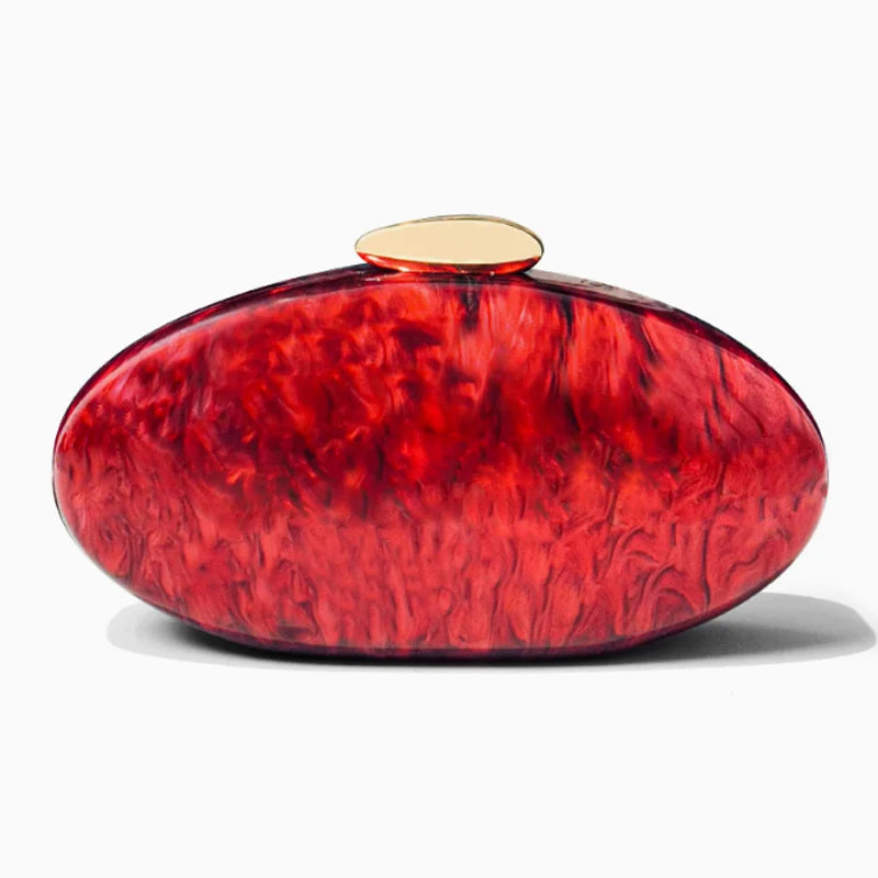 Nova moda acrílico brilhante jantar saco de mão saco de ombro em forma de ovo de ganso crossbody saco