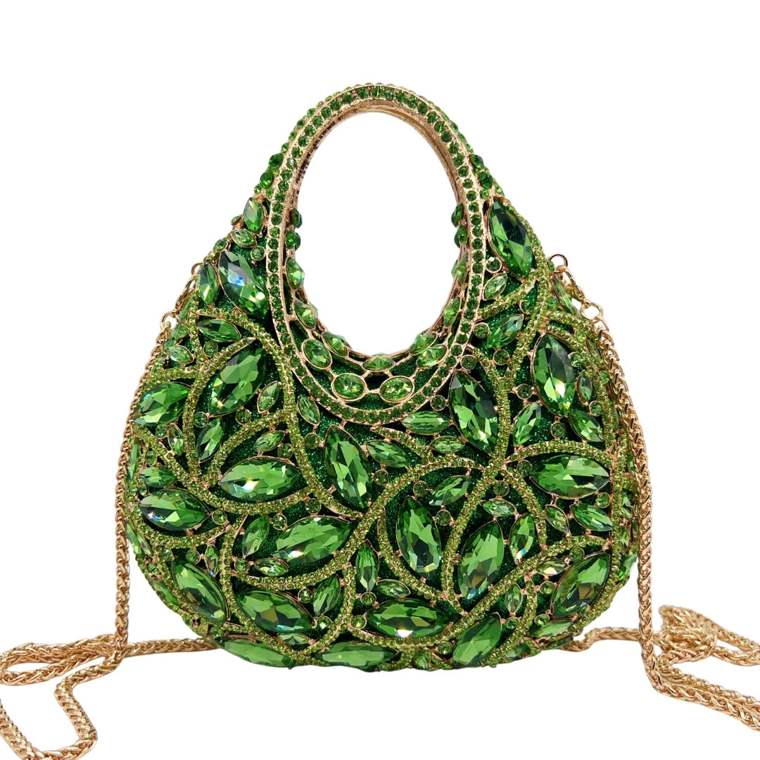 Bolsa de Noite Vintage Verde Oliva em Cetim com Alça Superior, Clutch Elegante para Casamento e Festa, Venda Quente 2025