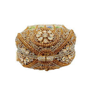 Nova chegou gaiola dourada strass embreagem luxo diamante saco festa pedra bolsa de cristal saco noite bolsa feminina