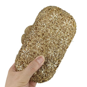 Boutique de fgg flor cristal bolsas de embreagem para mulheres elegantes, sacos de noite de strass floral, bolsa dura minaudiere