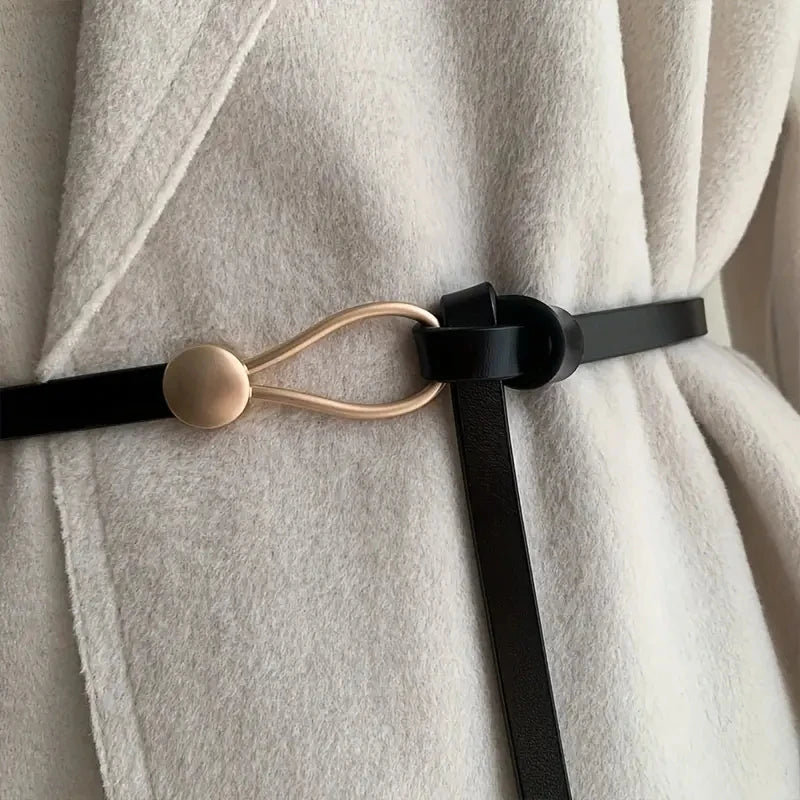 Nova pérola fivela fina cinto feminino couro do plutônio elegante ajustável selvagens cintura cor de ouro fivela cintos femininos