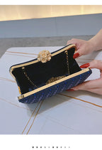 Bolsa de jantar com travesseiro azul safira, versátil, luxuosa, temperamento, bolsa de mão, retrô, diamante quente, banquete, bolsa feminina