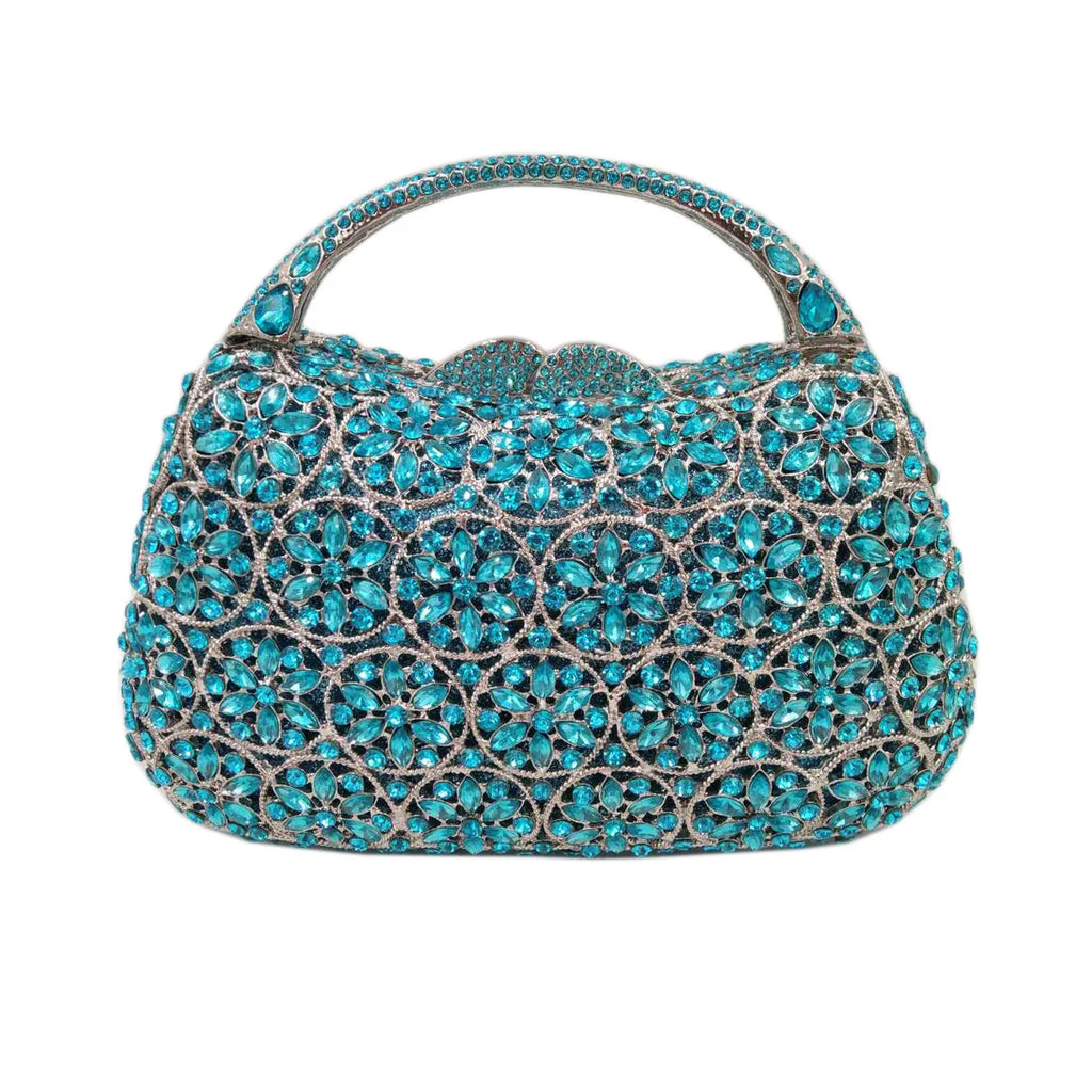 Mulheres strass alça superior bolsas pedras saco de noite minaudiere casamento embreagem nupcial tote senhoras corrente metal bolsa