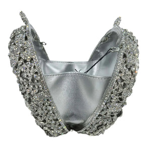 Boutique de fgg luz azul safira flor cristal sacos de noite para festa de casamento feminino strass bolsas nupcial saco de embreagem
