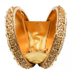Boutique de fgg (em estoque) redondo circular oco para fora das mulheres cristal embreagem noite minaudiere saco casamento bolsa nupcial
