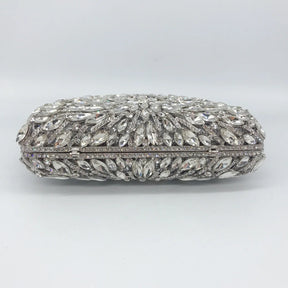Esplêndido saco de jantar de diamante de metal, cheio de diamantes, saco de moda portátil para vestidos de banquete feminino bolsa de strass