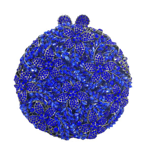 Boutique de fgg luz azul safira flor cristal sacos de noite para festa de casamento feminino strass bolsas nupcial saco de embreagem