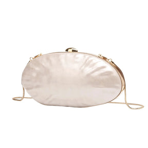 Novo 2025 acrílico concha ganso ovo bolsa de noite festa banquete bolsa feminina casca dura embreagem com alça corrente