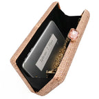 Fgg bolsa de noite cor sólida bolsa de diamante europeia e americana bolsa de banquete bolsa de noiva bolsa de mão de diamante material duro