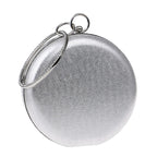 Sacos de noite redondos para mulheres, Embreagens Mistas de Dia, Bolsas de Ombro Correntes, Diamantes, Vermelho, Azul, Prateado, Preto, Dourado, Simples