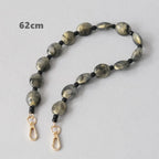 Nova Moda Mulher Saco Acessório Destacável Vintage Grey Bead Cadeia Acrílico Bag Corda Strap Mulheres Bolsa Ombro Handle Chains