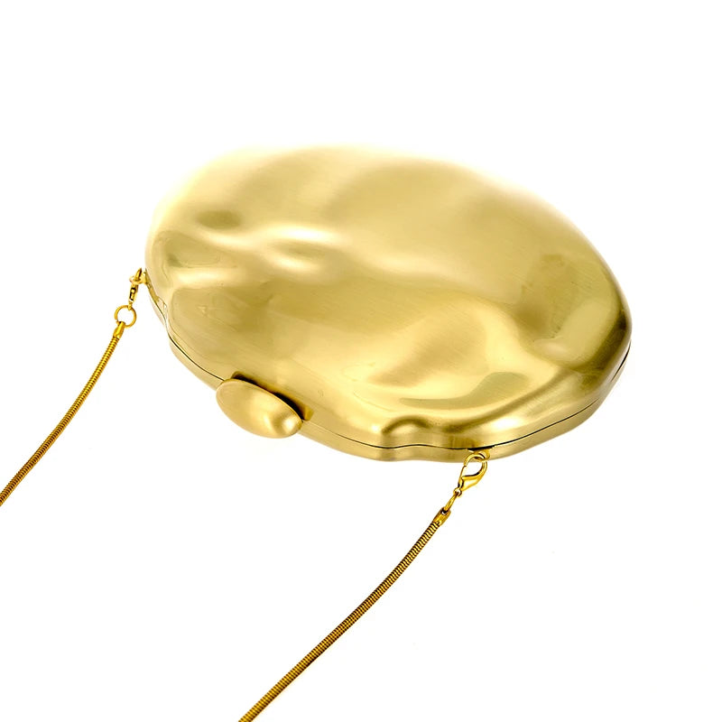 Bolsa clutch de ferro em forma de meteorito adequada para festa, coquetel, feriado, personalidade, ocasião importante