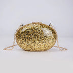 Shell bolsa de luxo feminina ombro crossbody armazenamento bolsa sacos noite glitter genuíno moda mulher mão ouro bolsa marca