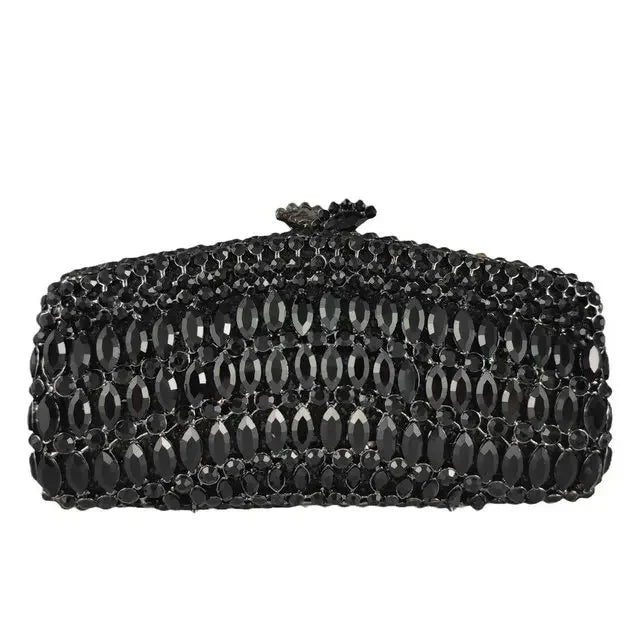Boutique De Fgg-Embreagem De Cristal Azul Marinho Para Mulheres, Bolsas De Noite, Bolsas De Strass De Noiva, Bolsas De Festa De Casamento