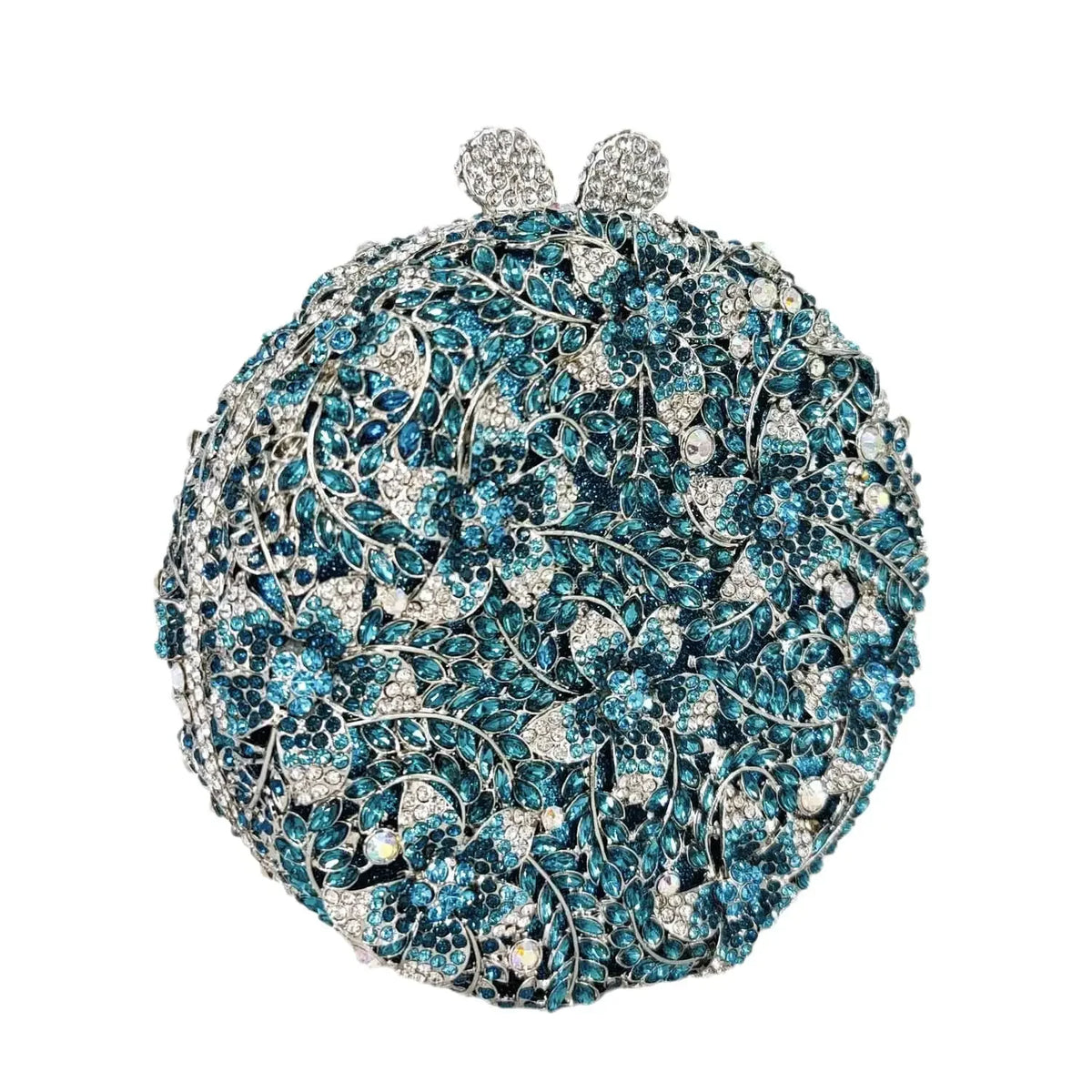 Boutique de fgg luz azul safira flor cristal sacos de noite para festa de casamento feminino strass bolsas nupcial saco de embreagem