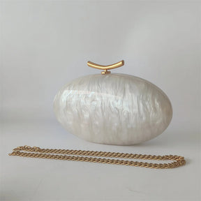 Pérola senhora marcas mulher festa bolsa de casamento acrílico saco crossbody ombro embreagem noite oval feminino concha bolsas femininas