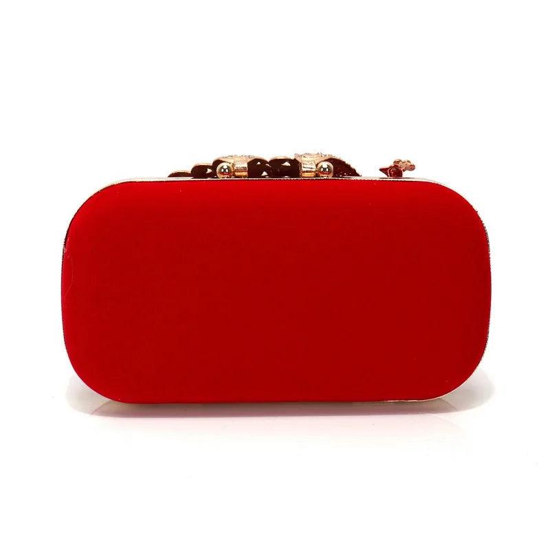 Retro preto saco de noite feminino elegante formal festa de casamento bolsas vintage veludo embreagem com pavão cristal vermelho bolsas