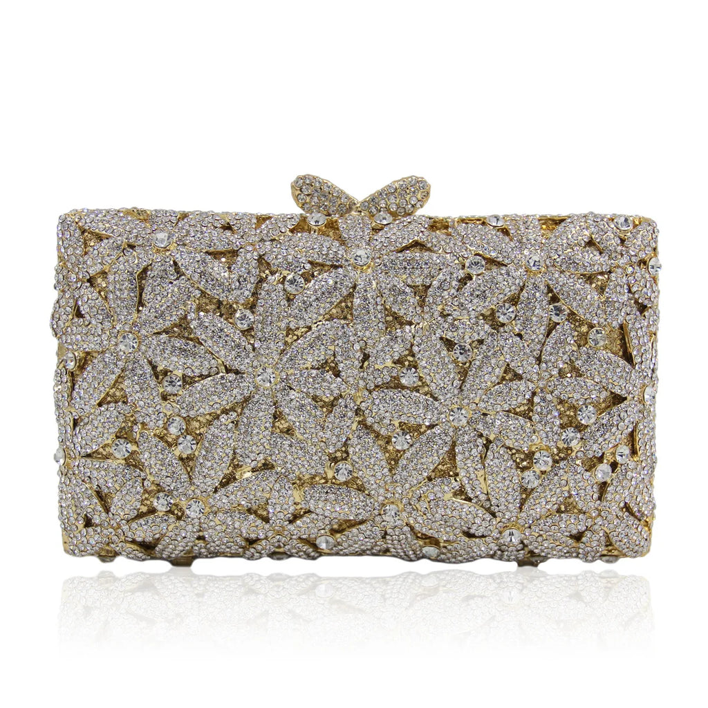 Diamante vazio metal cristal jantar saco diamante embreagem diamante brilhante cristal-incrustado noite saco de embreagem cartera de fiesta