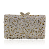 Diamante vazio metal cristal jantar saco diamante embreagem diamante brilhante cristal-incrustado noite saco de embreagem cartera de fiesta