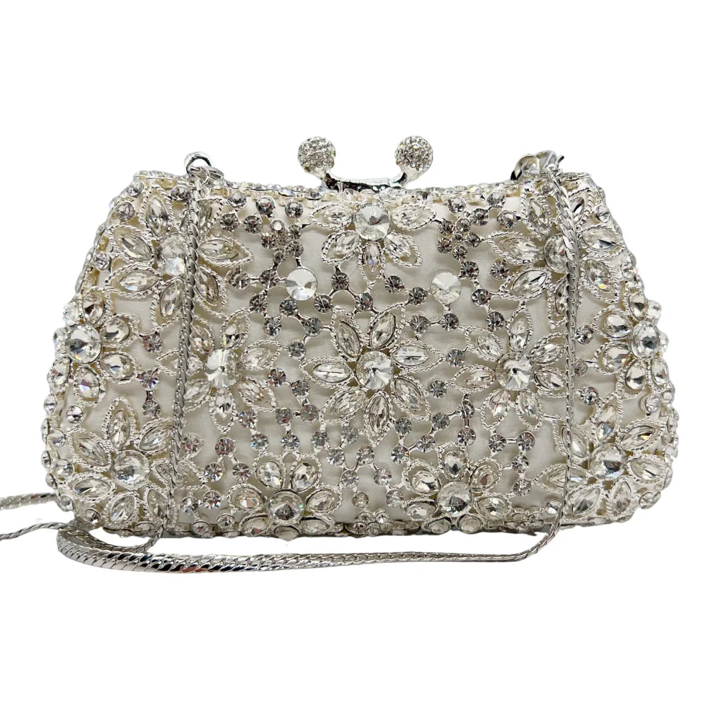 Bolsa de diamante de luxo de alta qualidade, festa de casamento de diamante, bolsa, bolsa de noite, embreagem de cristal