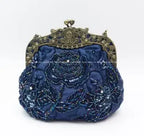 2025 novo vintage frisado saco de noite bordado diamante lantejoulas embreagem bolsa de mão saco de noiva