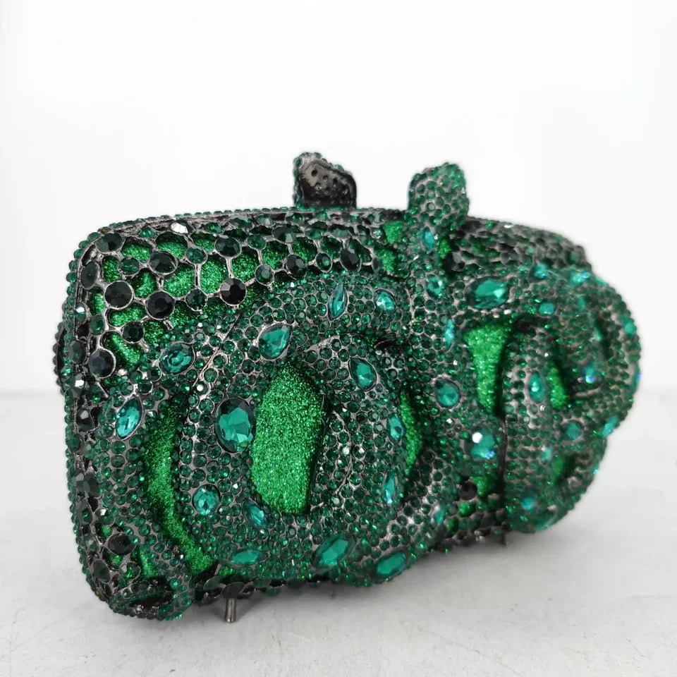 Clutch Cristal Luxury Snake