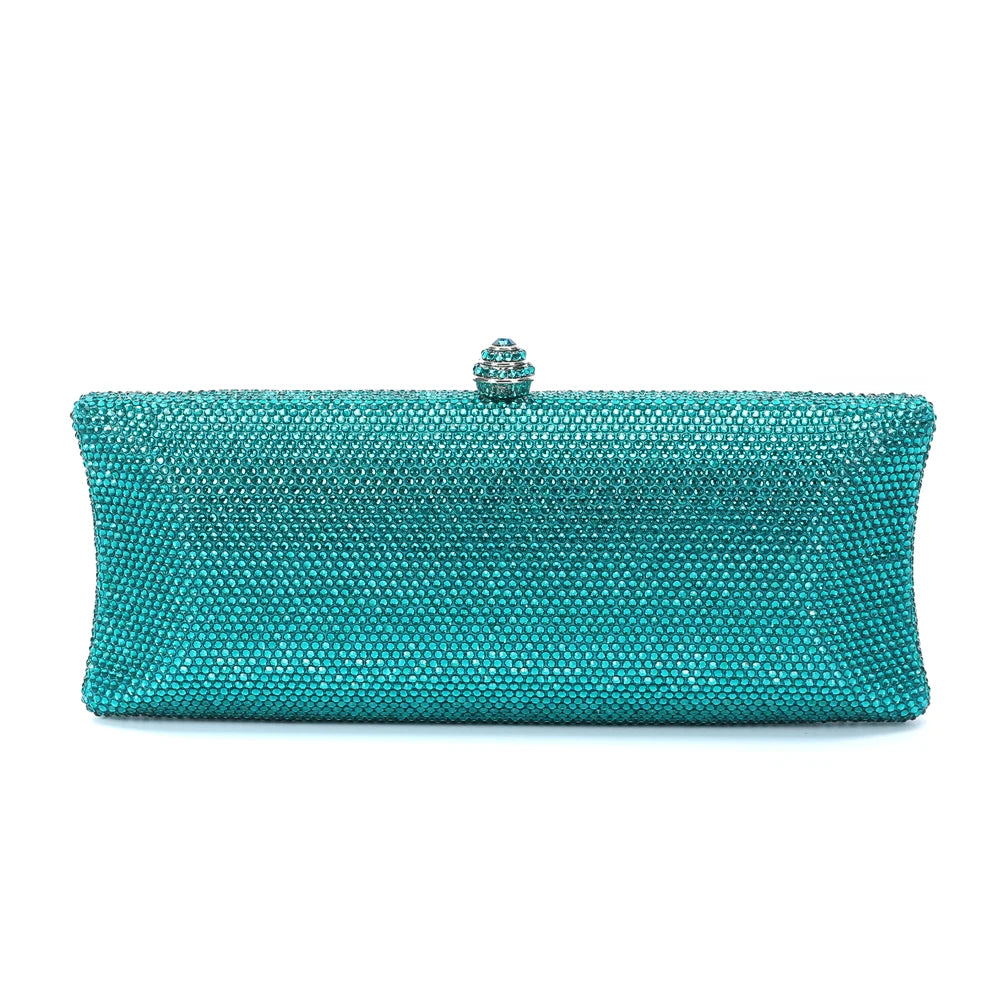 XIYUAN-Saco de embreagem de diamante de cristal colorido para mulheres, bolsa noturna para jantar, casamento, bolsa nupcial, 25 cores, mais vendido