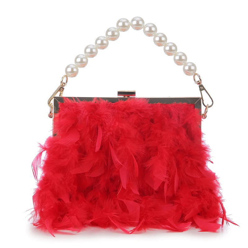 Bolsas de luxo para mulheres, bolsa de embreagem noturna, bolsa de ombro, corrente de pérolas, bolsa de casamento designer 12 cores