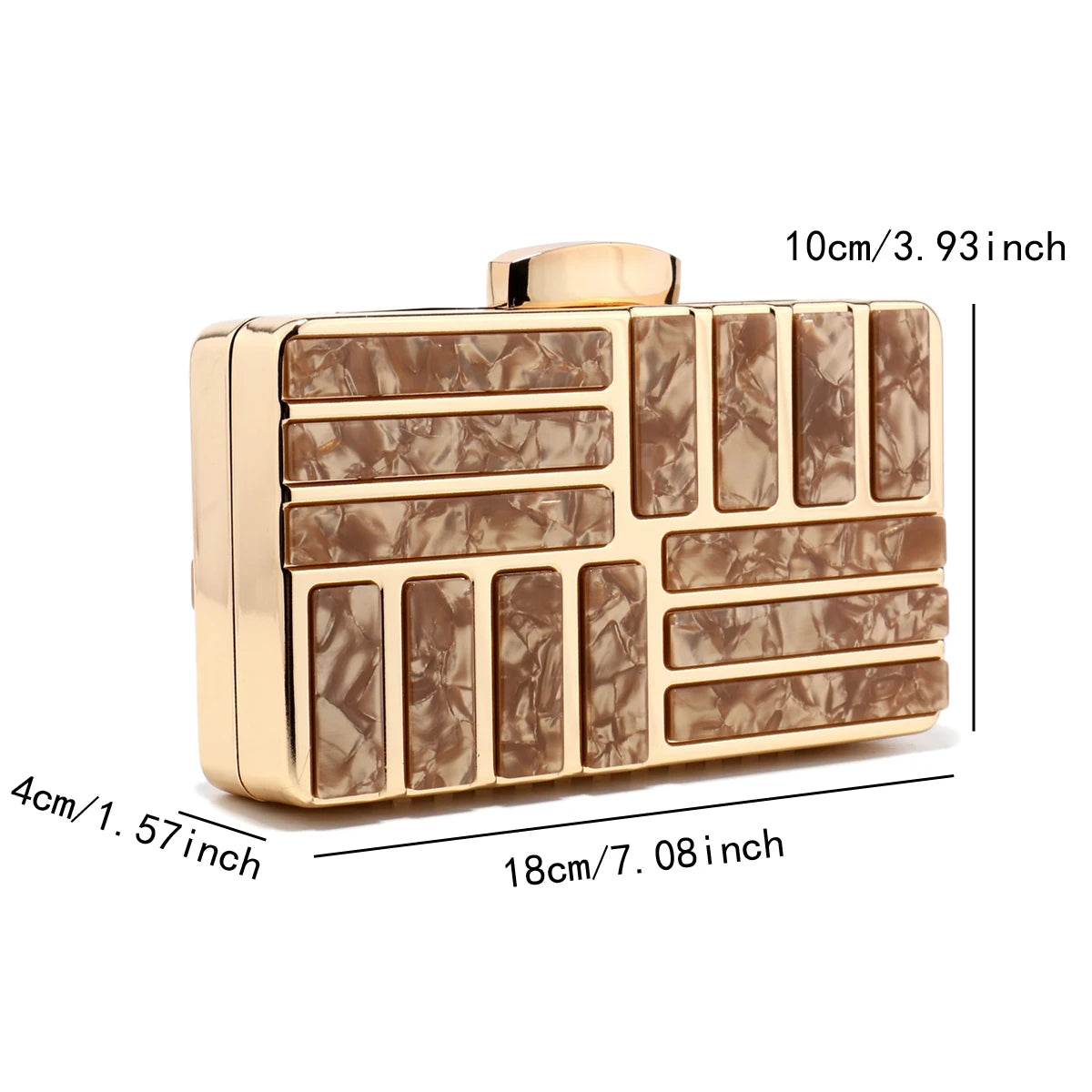 Clutch Metalizada Madrepérola