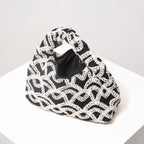 Bolsa de tecido oco com padrão, bolsas de praia boêmia para mulheres, conjunto de crochê, acessórios de praia femininos, Trav Must Haves (padrão aleatório)