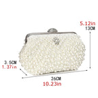 Beading mulheres sacos de noite bordado concha flor diamantes baile embreagem com alça pérola bolsas