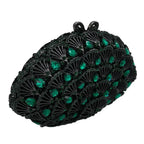 Boutique de fgg luz azul cristal sacos de embreagem para mulheres pavão noite bolsa nupcial casamento strass minaudiere bolsas saco