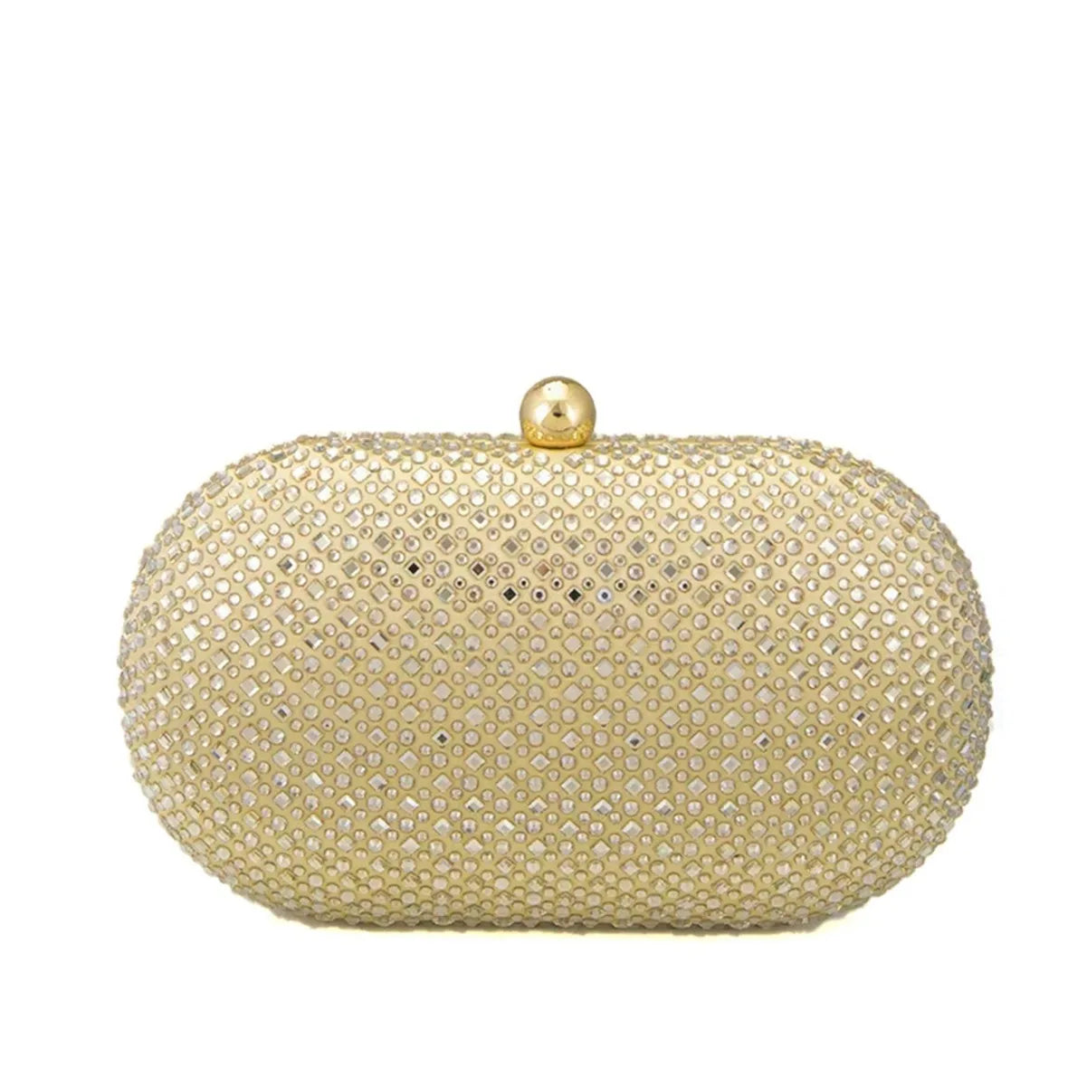 Bolsa Clutch Elegante com Strass Brilhante, Bolsa Feminina da Moda, Novo Estilo Transfronteiriço, Bolsa de Jantar com Diamantes Embutidos, Poliéster