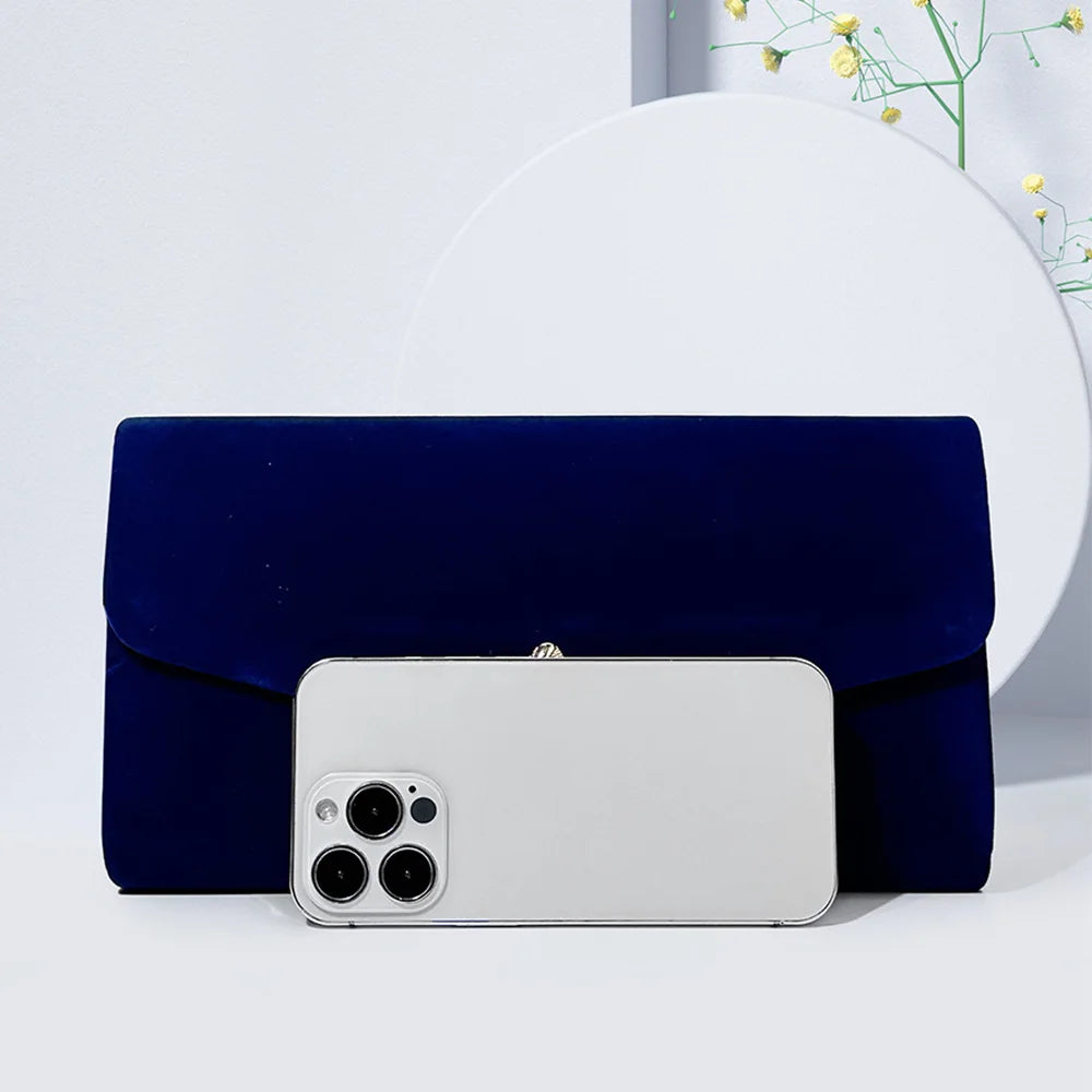 Bolsa quadrada do vintage de veludo para casamento nupcial, garras banquete vermelho, sacos de ombro, envelope azul Prom, novo, 2023