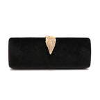 Sacos de embreagem veludo aleta design sacos noite folha metal corrente ombro bolsas glitter senhoras menina evento bolsa